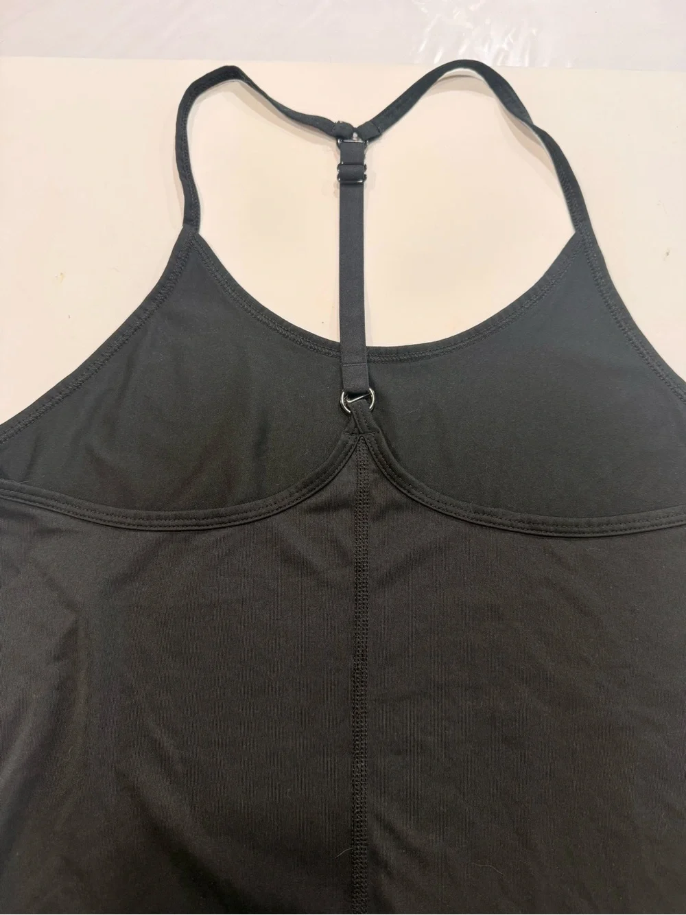 Nike Black Racerback Athletic Tank with White Swoosh